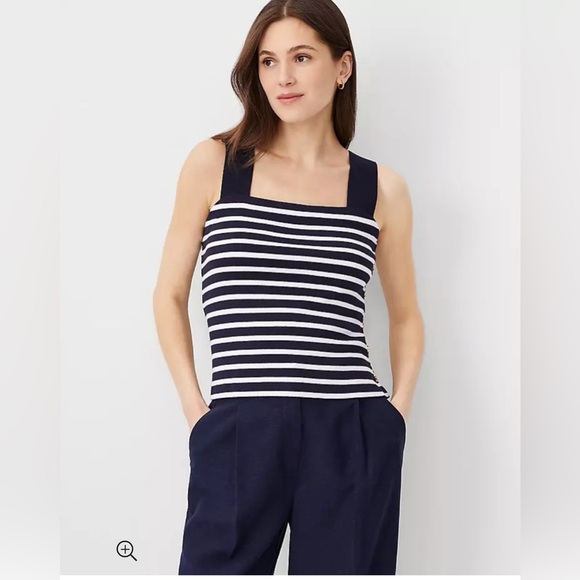 Ann Taylor Side Button Tank Top size S 100% cotton - Picture 6 of 8